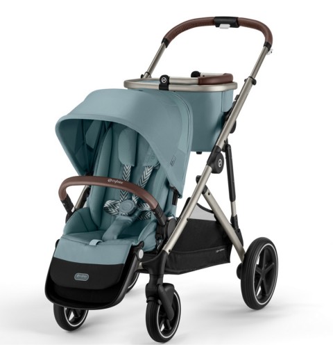 Cybex Gazelle S TPE 2023 - rozwojowy wózek spacerowy z opcją wózka rok po roku lub bliźniaczego | Sky Blue